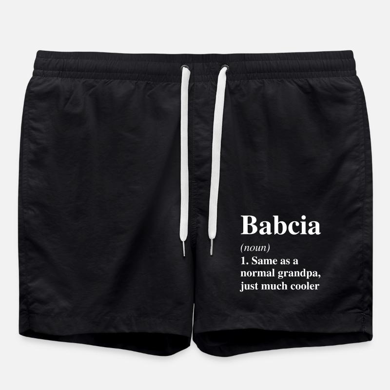 Babcia Definition Much Cooler Grandma - Swim Trunks - black