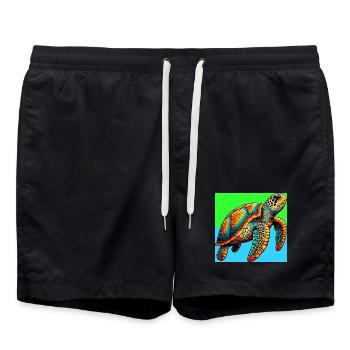 turtle - Swim Trunks - black - Front - AI Model Male 185 light (185cm)