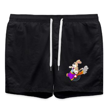 Dog Motorcycle - Swim Trunks - black - Front - AI Model Male 185 light (185cm)