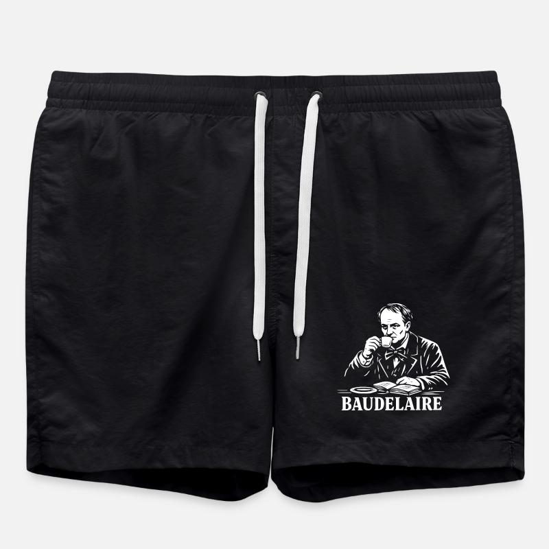 Baudelaire Coffee & Livres - Short de bain - noir