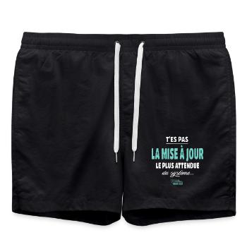 T’es pas la mise à jour la plus attendue - humour - Short de bain - noir - Devant - AI Model Male 185 light (185cm)