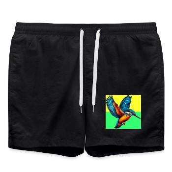 martin-pêcheur - Short de bain - noir - Devant - AI Model Male 185 light (185cm)