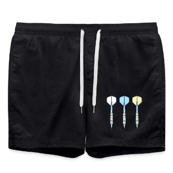 Darts Trio: Colored Arrows - Swim Trunks - black - Front - AI Model Male 185 light (185cm)