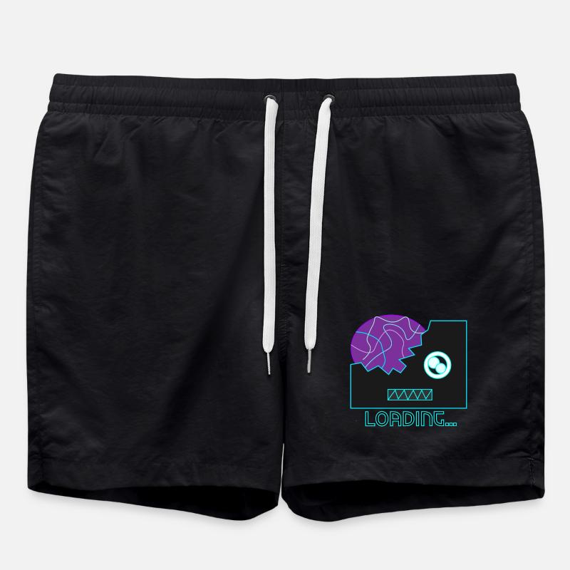 Cyberpunk Robot Neon - Swim Trunks - black
