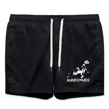 Hundemüde Boston Terrier Boston terrier besitzer  - Badeshorts - Schwarz - Vorne - AI Model Male 185 light (185cm)