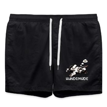 Hundemüde Boston Terrier Boston terrier besitzer  - Badeshorts - Schwarz - Vorne - AI Model Male 185 light (185cm)
