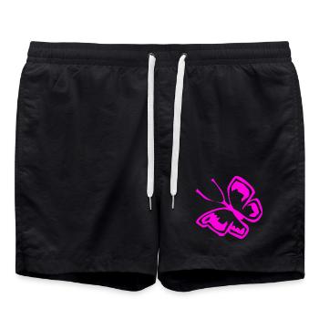Schmetterling - Badeshorts - Schwarz - Vorne - AI Model Male 185 light (185cm)