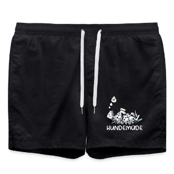 Hundemüde Dalmatiner Dalmatinerbesitzer Dalmatine - Badeshorts - Schwarz - Vorne - AI Model Male 185 light (185cm)