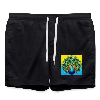 paon - Short de bain - noir - Devant - AI Model Male 185 light (185cm)