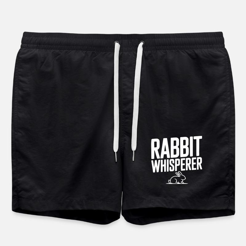Kaninchenflüsterer - Badeshorts - Schwarz
