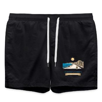 Canet en Roussillon - Promenade Méditerranéenne - Short de bain - noir - Devant - AI Model Male 185 light (185cm)