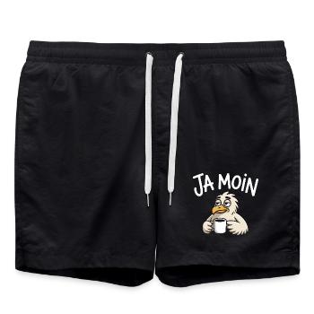 Ja Moin Norddeutschland Hamburg Gamer Meme Moin - Badeshorts - Schwarz - Vorne - AI Model Male 185 light (185cm)