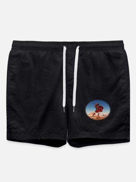 Achilles im Kampf um Troja - Badeshorts - Schwarz