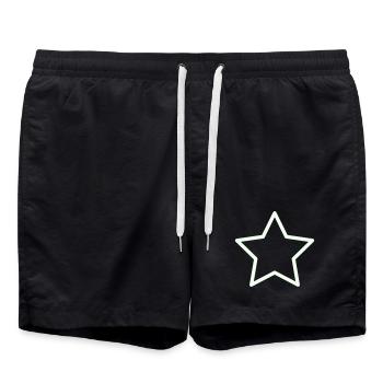 Star - Swim Trunks - black - Front - AI Model Male 185 light (185cm)