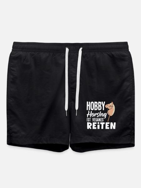 Hobby Horsing Veganes Reiten - Badeshorts - Schwarz