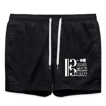 Viola - bass clef or not at all - Swim Trunks - black - Front - AI Model Male 185 light (185cm)
