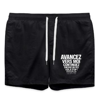 T-shirt Ping Pong Humour Cadeau  - Short de bain - noir - Devant - AI Model Male 185 light (185cm)
