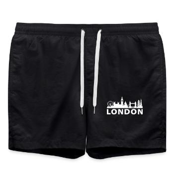 Skyline de Londres - Short de bain - noir - Devant - AI Model Male 185 light (185cm)