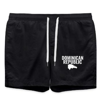 Dominican Republic Map Dominican Republic - Swim Trunks - black - Front - AI Model Male 185 light (185cm)