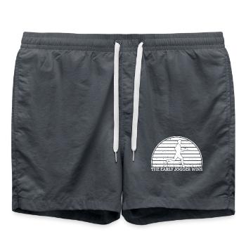 Un marathonien précoce joggeur gagne la course à pied - Short de bain - charbon - Devant - AI Model Male 185 light (185cm)