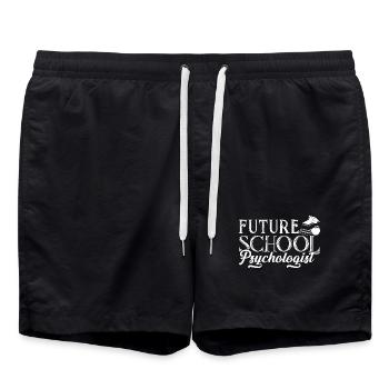 School Psychologist Future - Swim Trunks - black - Front - AI Model Male 185 light (185cm)