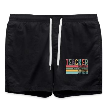 Enseignant - Short de bain - noir - Devant - AI Model Male 185 light (185cm)
