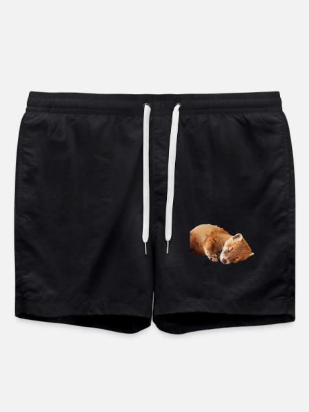 Hermelin - Badeshorts - Schwarz