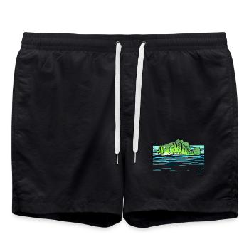 Poisson-lune Marigane Perche - Short de bain - noir - Devant - AI Model Male 185 light (185cm)