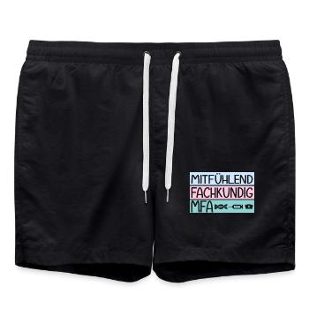 Assistant médical expert MFA - Short de bain - noir - Devant - AI Model Male 185 light (185cm)