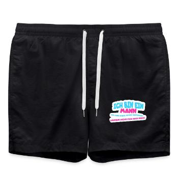 Ich bin ein Mann, ich kann Dinge schon vergessen - Badeshorts - Schwarz - Vorne - AI Model Male 185 light (185cm)