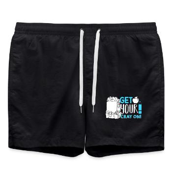 Kindergarten Teacher Get Your Cray On - Swim Trunks - black - Front - AI Model Male 185 light (185cm)
