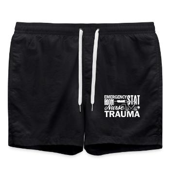ER Nurse ER Nurse Job - Swim Trunks - black - Front - AI Model Male 185 light (185cm)