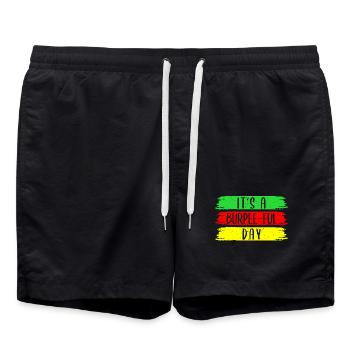 Fitness Fanatics Burpee-Ful Day Calisthenics Gym - Badeshorts - Schwarz - Vorne - AI Model Male 185 light (185cm)