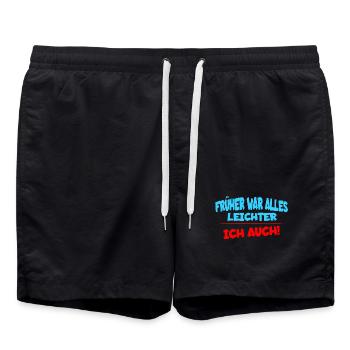 Everything used to be easier, I too funny saying - Swim Trunks - black - Front - AI Model Male 185 light (185cm)