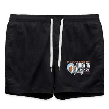 Guinea Pig If I Can't Take My Guinea Pig - Swim Trunks - black - Front - AI Model Male 185 light (185cm)