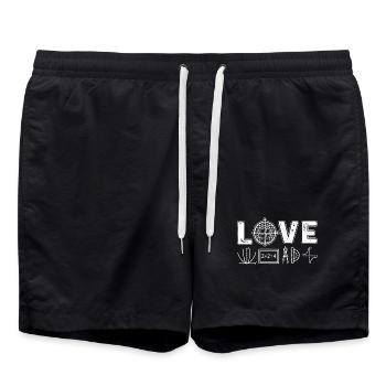 Math Teacher Math Teacher Love - Swim Trunks - black - Front - AI Model Male 185 light (185cm)