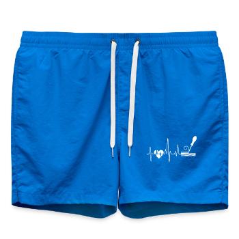 Wood carving Heartbeat - Swim Trunks - cobalt blue - Front