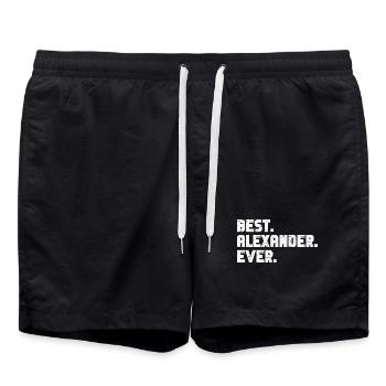 Meilleur Alexander Ever Boyfriend Cadeau Dire - Short de bain - noir - Devant - AI Model Male 185 light (185cm)