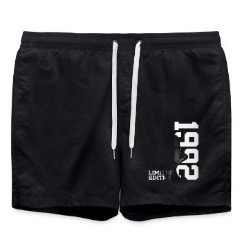 LIMITED EDITION 1992 34TH BIRTHDAY - Swim Trunks - black - Front - AI Model Male 185 light (185cm)