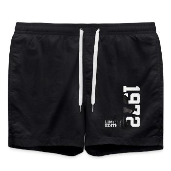 LIMITED EDITION 1972 54TH BIRTHDAY - Swim Trunks - black - Front - AI Model Male 185 light (185cm)
