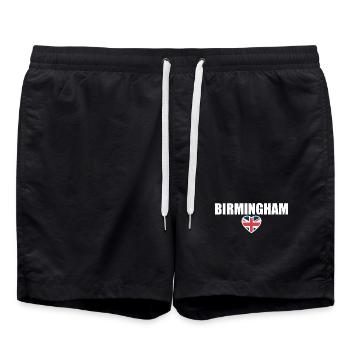 Birmingham Großbritannien Britische Flagge Brite - Badeshorts - Schwarz - Vorne - AI Model Male 185 light (185cm)