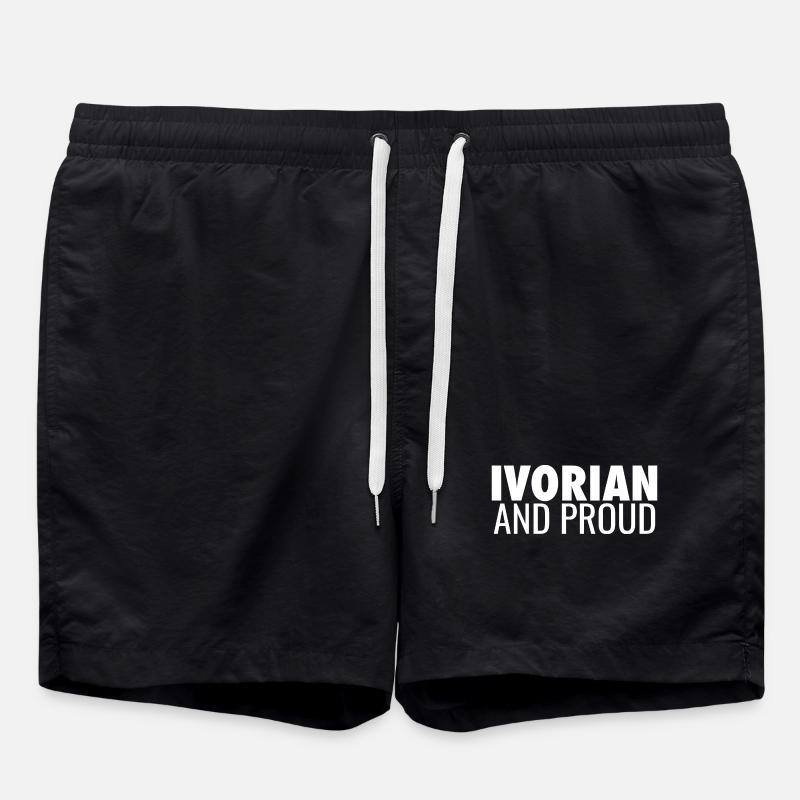 Côte d’Ivoire et fière Ivoirienne - Short de bain - noir