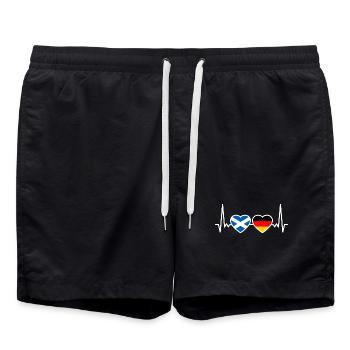 Scotland Germany Friends Flags - Swim Trunks - black - Front - AI Model Male 185 light (185cm)