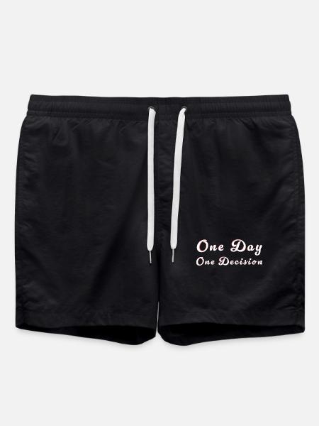 Motivation Entscheidung - Decision Slogan - Swim Trunks - black