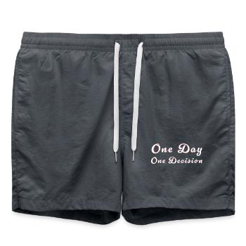 Motivation Entscheidung - Slogan de décision - Short de bain - charbon - Devant - AI Model Male 185 light (185cm)