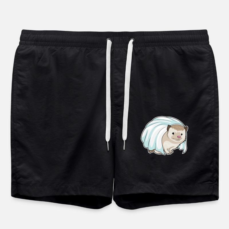 Hedgehog Bride Wedding - Swim Trunks - black