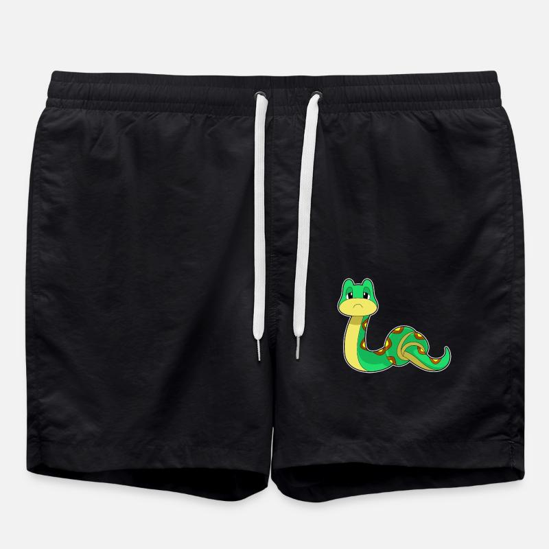 Snake with knots - Swim Trunks - black