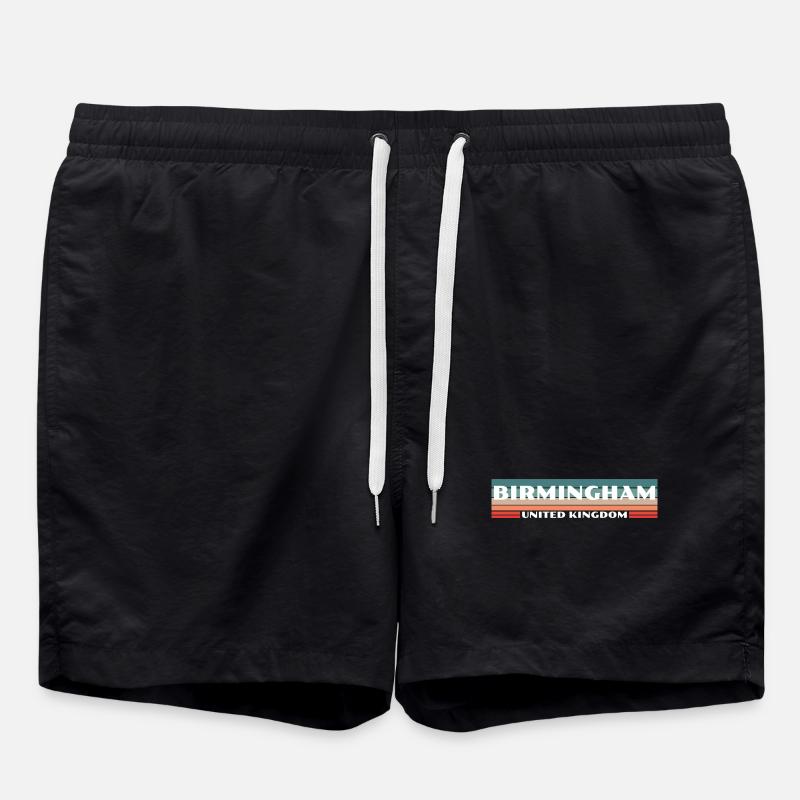 Birmingham, Royaume-Uni, Britannique, Anglais - Short de bain - noir