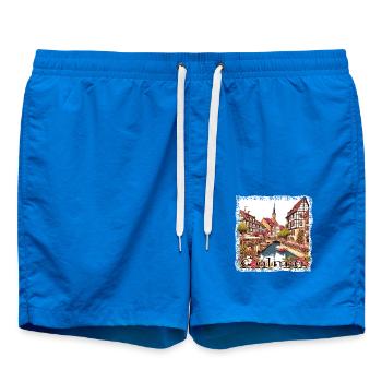 Colmar France Old Town Grunge Style - Swim Trunks - cobalt blue - Front