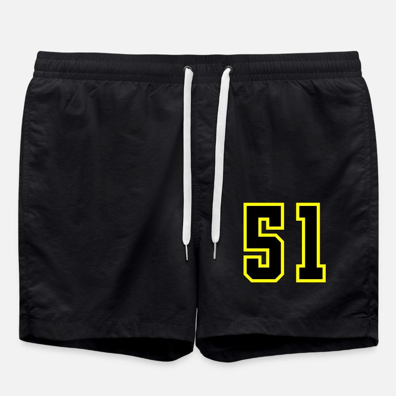 51 Number Leotard - Swim Trunks - black